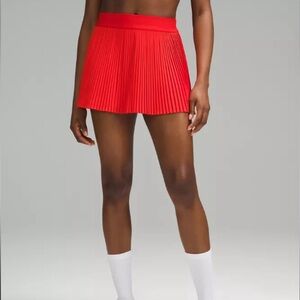 lululemon athletica Red Pleated Skirt